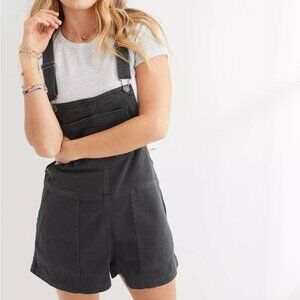 Aerie | Werk & Play Denim Shortalls, Shorts Overalls Smoked Gray, size S